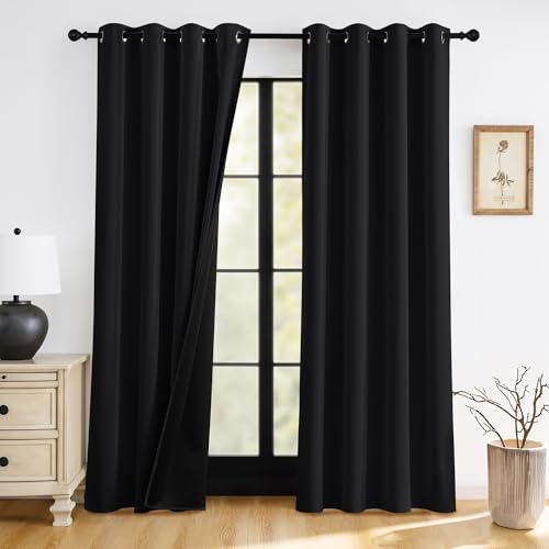 Extra Long Blackout Curtains 108 inches, High Ceiling Curtains