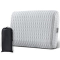 Camping Pillow, Memory Foam Travel Pillow with Washable Cover,Gray-S