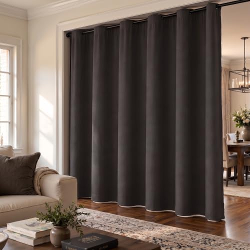 Room Divider Curtains 84 Inches Long Blackout Curtain 1 Panel- Grey - view 3