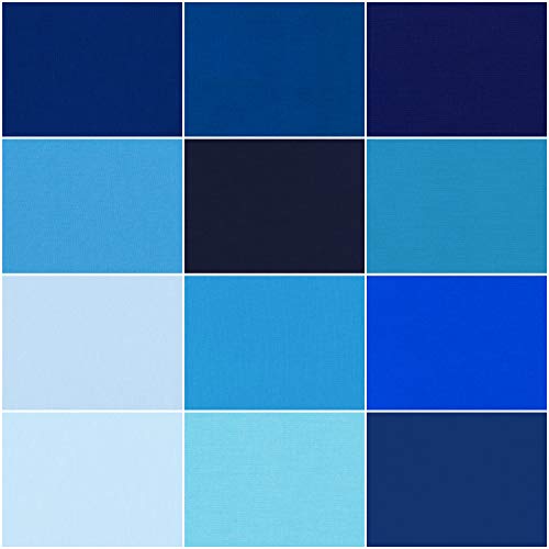 Kona Cotton Solids Waterfall 12 Fat Quarters Fabrics FQ-1381-12 - view 2