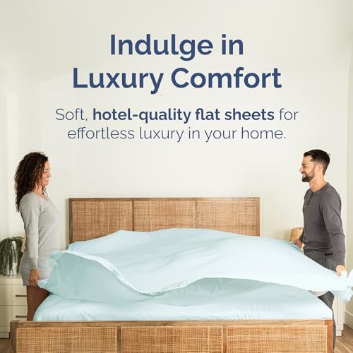 Full Flat Sheet - Single Top Flat Sheet Only - Soft & Cooling - Ice Blue - view 2