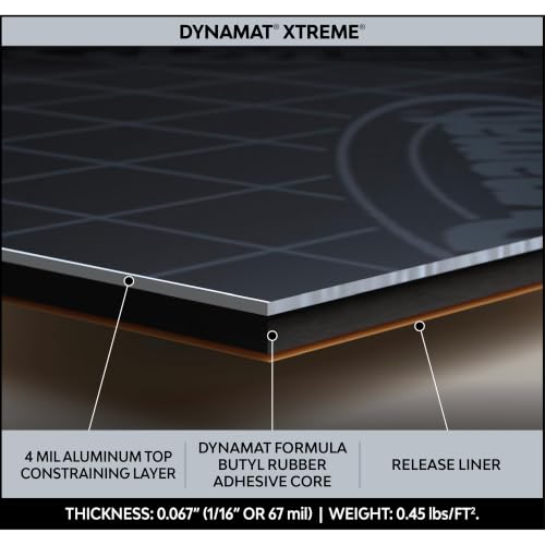 Xtreme Sound Deadening Car Insulation Bulk Pack 10455 – Noise Dampening for Floor, Doors, Panels, Hood or Trunk – Easy Self Adhesive Install – Made in USA – 9 Sheets 18”x32”, 36 sq ft total - view 6