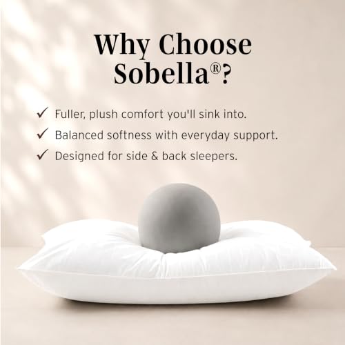 Sobella Side Sleeper Pillows, Hotel Quality, King Size Pillow - view 5