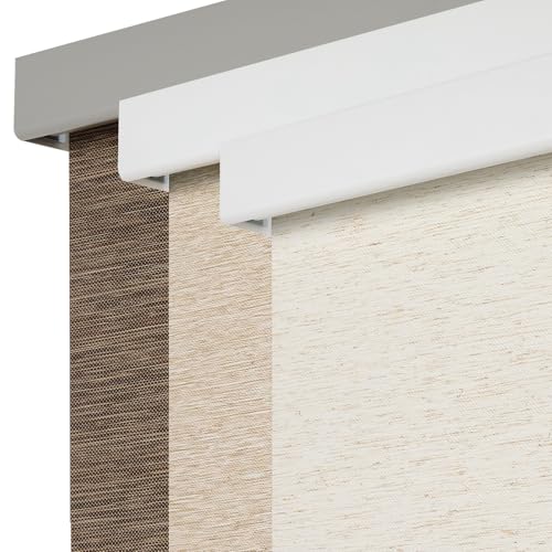 Free-Stop Cordless 100% Blackout Roller Shades for Indoor Windows, Natural Woven Fabric UV Protection Privacy Thermal Insulated Roller Window Shades for Home, Bedroom, Cream 34.5" W x 72" H