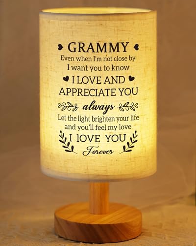 Grammy Gifts from Grandkids, Fabric Bedside Table Lamp Presents - view 2