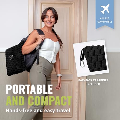 Packable Travel Blanket for Airplane, Car - Compact Office Blanket - Portable Pillow for Adults, Kids with Case, Luggage Sleeve, Backpack Clip - view 3