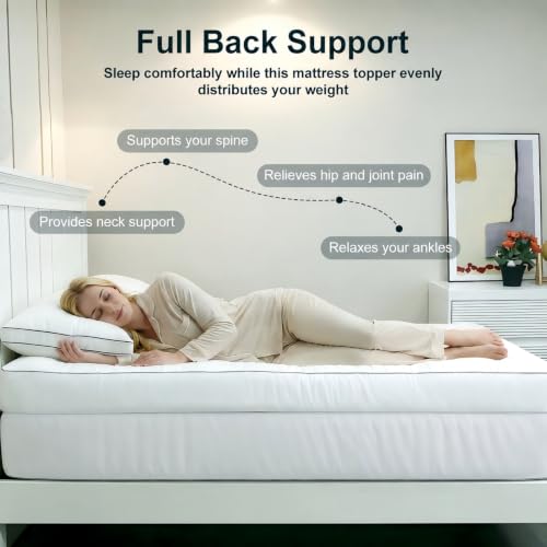 5 Inch Memory Foam Mattress Topper King, 2000 GSM Fill Pillow Top - view 2
