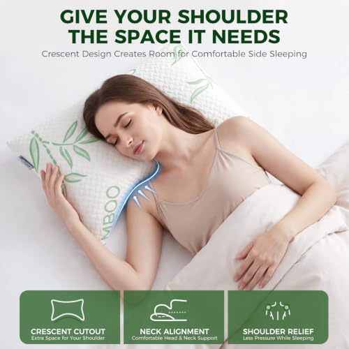 Adjustable Side Sleeper Pillow, Cooling Curved Pillow, Queen Size, 1 Pack - view 2
