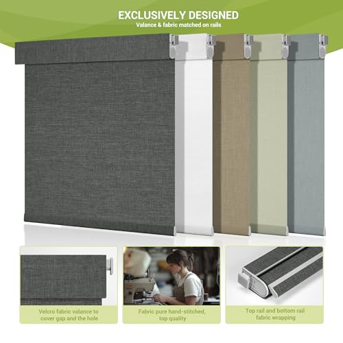 No Drill No Tools Blackout Roller Shades for Windows - view 5