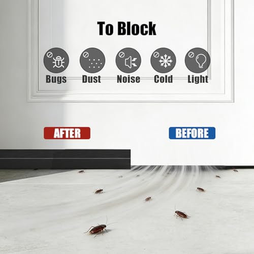 Door Draft Stopper for Bottom of Door, 78 inch Door Sweep Weather Stripping - view 4