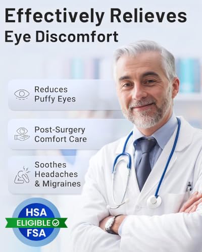 Cooling Eye Mask for Puffy Eyes: Fsa Eligible Items Hsa, Ice Eye Pack for Migraine After Surgery Relief - Reuable Cold Compress for Headache Puffiness - Comfortable Perfect Fit Gel Sleep Mask - view 2