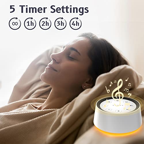 Brown Noise Sound Machine with 30 Soothing Sounds 12 Colors Night Light White Noise Machine for Adults Baby Kids Sleep Machines Memory Function 36 Volume Levels 5 Timers for Home Office Travel - view 5