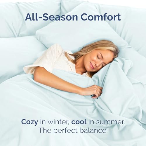 Full Flat Sheet - Single Top Flat Sheet Only - Soft & Cooling - Ice Blue - view 6