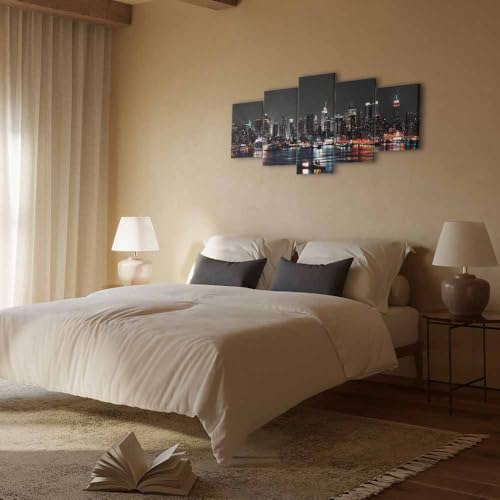 Acoustic Panels Canvas Wall Art Print, Office New York 90x45 in - view 5