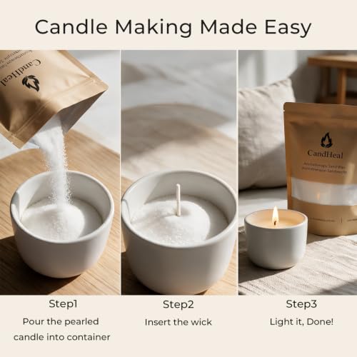 Fall Pearled Candle Sand with Wicks, 3.3 lb Lavender Sand Wax - view 5