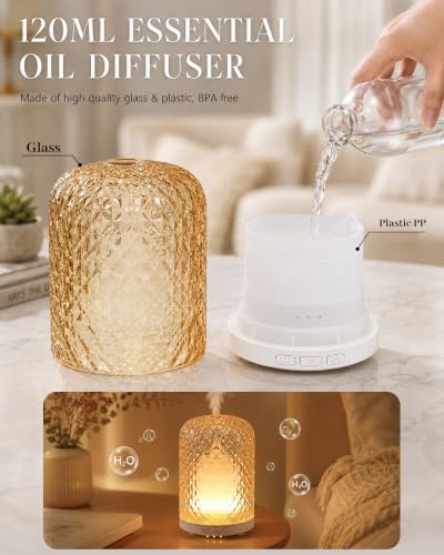 Glass Essential Oil Diffuser with Pulse/Continuous Mist - view 6