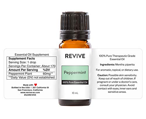 Peppermint Essential Oil by Revive Essential Oils - 100% Pure Therapeutic Grade, for Diffuser, Humidifier, Massage, Aromatherapy, Skin & Hair Care - view 2