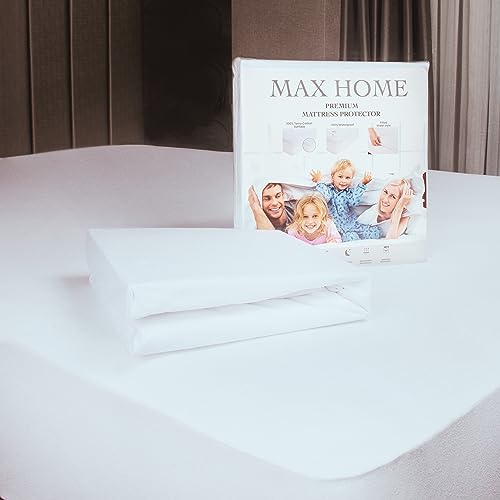 Premium 100% Waterproof Mattress Protector Twin Size, Absorbent, Cotton, Bed, Breathable Fitted Mattress Cover with Stretchable Pockets, Cover Smooth Soft Noiseless Washable - view 4