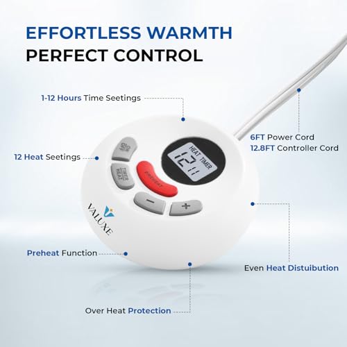 Heated Mattress Pad Queen Size 12 Heat Settings Electric Bed Warmer - view 4