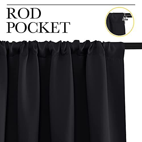 Black Out Curtain Blinds for Bedroom 2 Panels 42" Wide by 63" Long - view 2