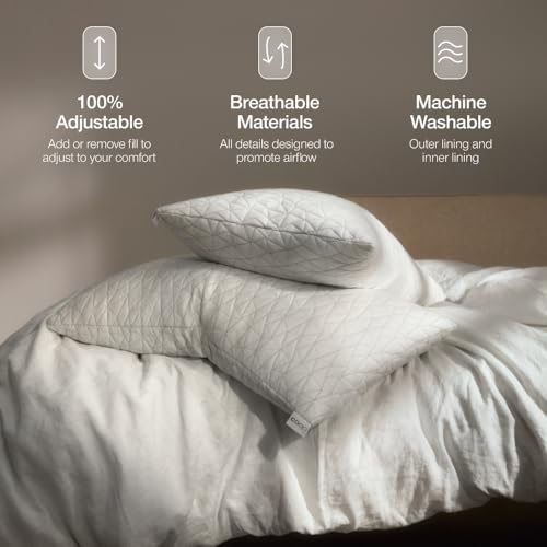 Original Adjustable Pillow, Queen Size Bed Pillow for Sleeping, Cross Cut Memory Foam Pillow - Medium Firm Back, Stomach and Side Sleeper Pillow, CertiPUR-US/GREENGUARD Gold - view 5