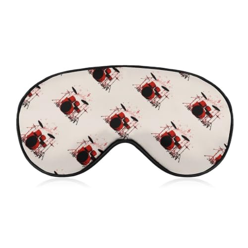 Drum Kit Musical Note Adjustable Eyemask Soft Shade Sleep Mask