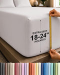 CGK Extra Deep Queen Single Fitted Sheet Only - Light Grey