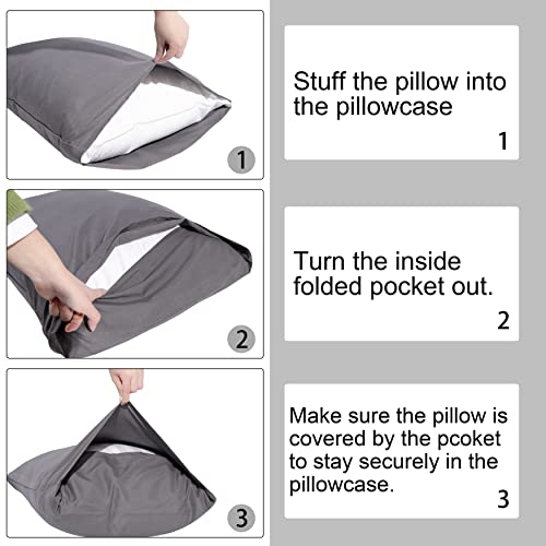 Microfiber King Pillowcases, 2 Pack, 20 x 36, Olive Green - view 5