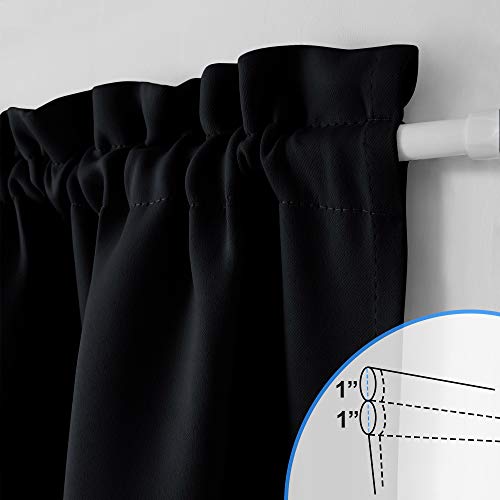 Black French Sidelight Door Window Curtains for Side Window - view 3