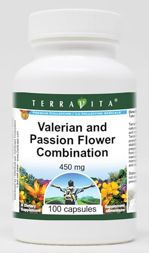 Valerian and Passion Flower Combination - 450 mg (100 Capsules, ZIN: 513631)