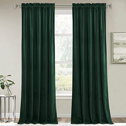 Extra Long Velvet Curtains 120 inches Long, High Ceiling Curtains