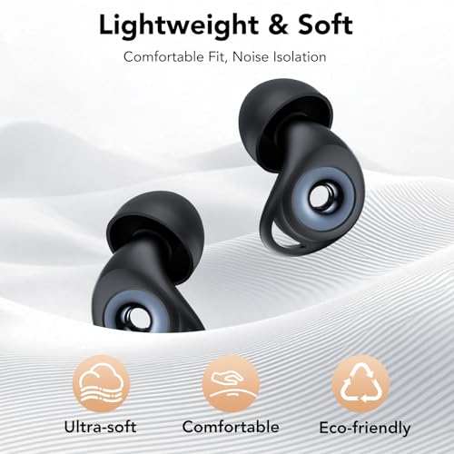 Ear Plugs for Sleeping Noise Cancelling, Soft Earplugs for Concert, Reusable Ear Plugs for Noise Reduction with 8 Ear Tips, Silicone Hearing Protection for Work, Concert - view 7