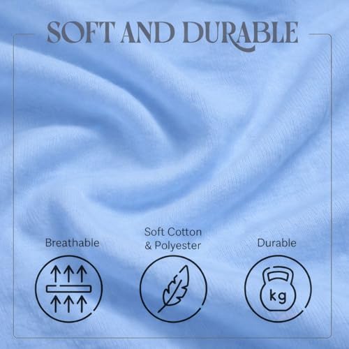 4 Pack Fitted Hospital Bed Sheets for Home Use, 36 x 84 x 12 - view 4