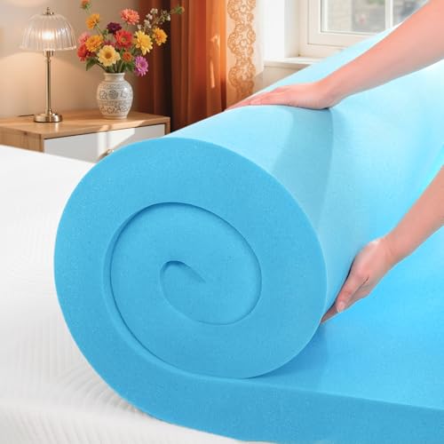Memory Foam Mattress Topper, Gel Infused Foam Topper, Breathable Bed Topper, Pressure Relieving, CertiPUR-US Certified, 4 Inch, King Size