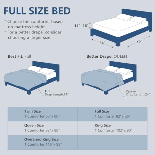 Full Duvet Insert, 300GSM Down Alternative Comforter, Dark Grey - view 6