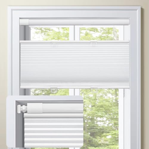 No Drill Top Down Bottom Up Cellular Shades Cordless No Tools Blinds