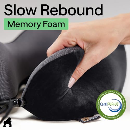 Travel Neck Pillow for Airplanes, Travel Essentials, Black - view 6
