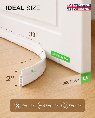 Door Draft Stopper, Door Sweep, Weather Stripping Seal, 39.4 Inch - view 4