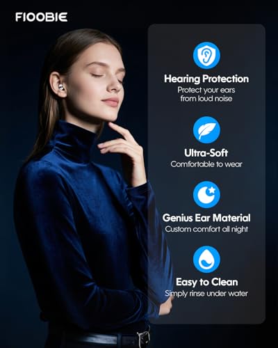 2026 Pro Ear Plugs for Sleeping, 46dB ASTM Certified Noise Cancelling Ear Plugs for Side Sleepers, 360° Pressure-Balanced, Snore & Noise Blocking with 6 Ear Tips, All-Day Comfortable Fit, Dark Phantom - view 5