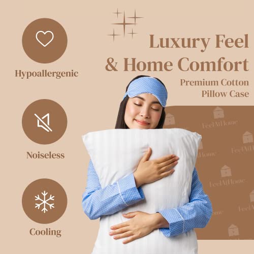 100% Cotton Waterproof Pillow Protectors, 20x26 Standard 2 Pack - view 2
