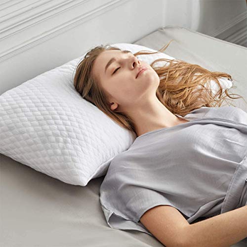 Shredded Memory Foam Bed Pillows for Sleeping King Size 2 Pack, with Washable Removable Hypoallergenic Sleep Pillow for Back and Side Sleeper - view 2