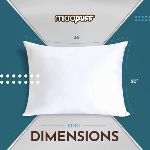 King Pillow Protectors with Zipper Set of 2, Pillowcase, White - view 4