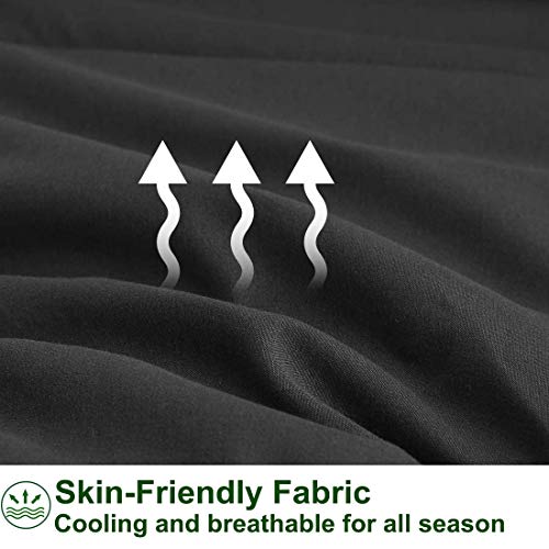 Dark Grey Comforter for King Bed, All Season Soft Quilted Reversible Down Alternative Comforter King Size Duvet Insert with Corner Tabs, Cooling and Lightweight, 90 by 102 Inches - view 2