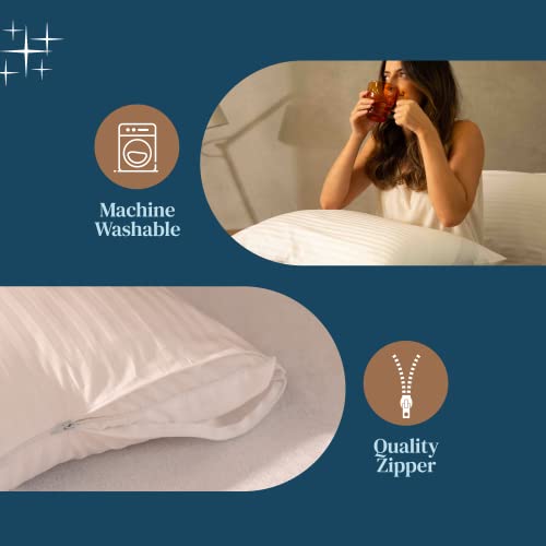 100% Cotton Waterproof Pillow Protectors, 20x26 Standard 2 Pack - view 5