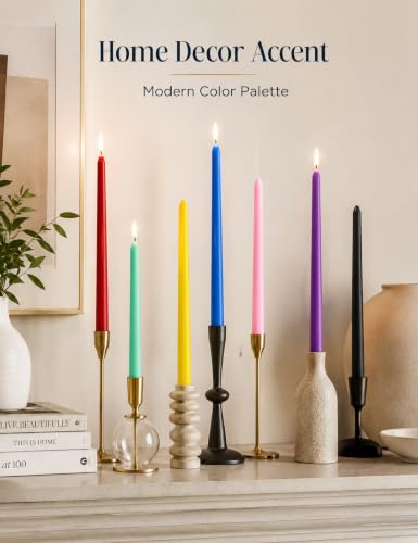 10 Inch Multi-Color Taper Candles, Unscented Chakra Candlesticks - view 7