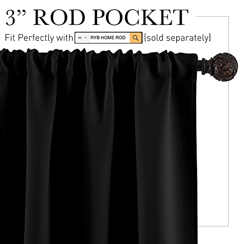 54 inch Blackout Curtains for Living Room Bedroom, Rod Pocket - view 2