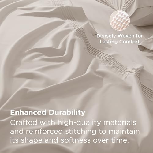 Deep Pocket King Sheet Set - Fits Mattresses Up to 21 Inches Thick - 4 Piece GentleSoft Bed Sheets, Moisture Wicking, Soft & Cooling Bedsheet & Pillowcases, Easy & Secure Fit, Linen - view 6