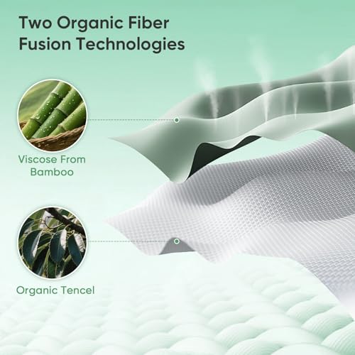 Luxury Bamboo Viscose & Tencel Bedding Sheet Set- 18”Deep Pocket Fitted Sheet & 2 Pillowcases, Skin-Friendly Breathable and Durable, Hypoallergenic Soft Cooling for Hot Sleepers (Sea Glass, King) - view 2