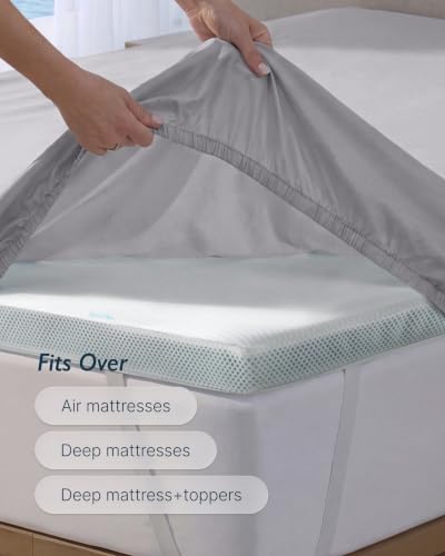 Queen Fitted Sheet Only, QMax>0.46 Cool, Deep Pocket, Gray - view 6