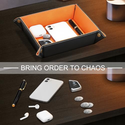 Valet Tray Desktop Storage Organizer Nightstand Caddy Holder - view 3